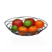 Obstschale Versa Schwarz Metall Stahl 23 X 7 X 31 CM
