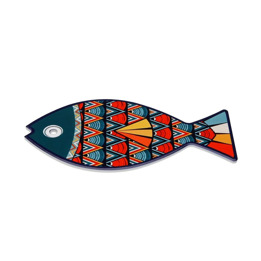 Untersetzer Versa grün Kork aus Keramik Fisch 14 x 0,7 x 20 cm