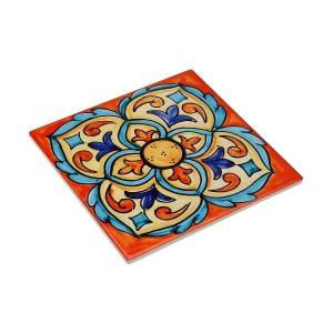 Untersetzer Versa Blau Orange Kork aus Keramik Kachel 20 X 0,6 X 20 CM