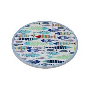 Untersetzer Versa Kork aus Keramik Fische 20 X 0,6 X 20 CM