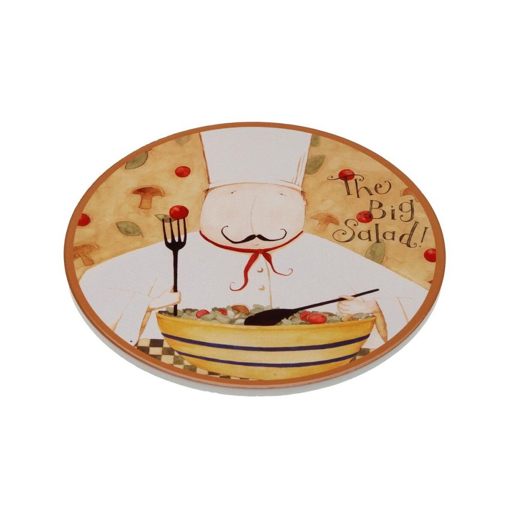 Table Mat Versa Cork Ceramic Male Chef 20 X 0,6 X 20 CM