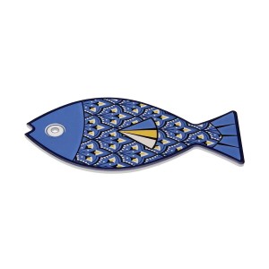 Untersetzer Versa Blau Kork aus Keramik Fisch 14 x 0,7 x 20 cm