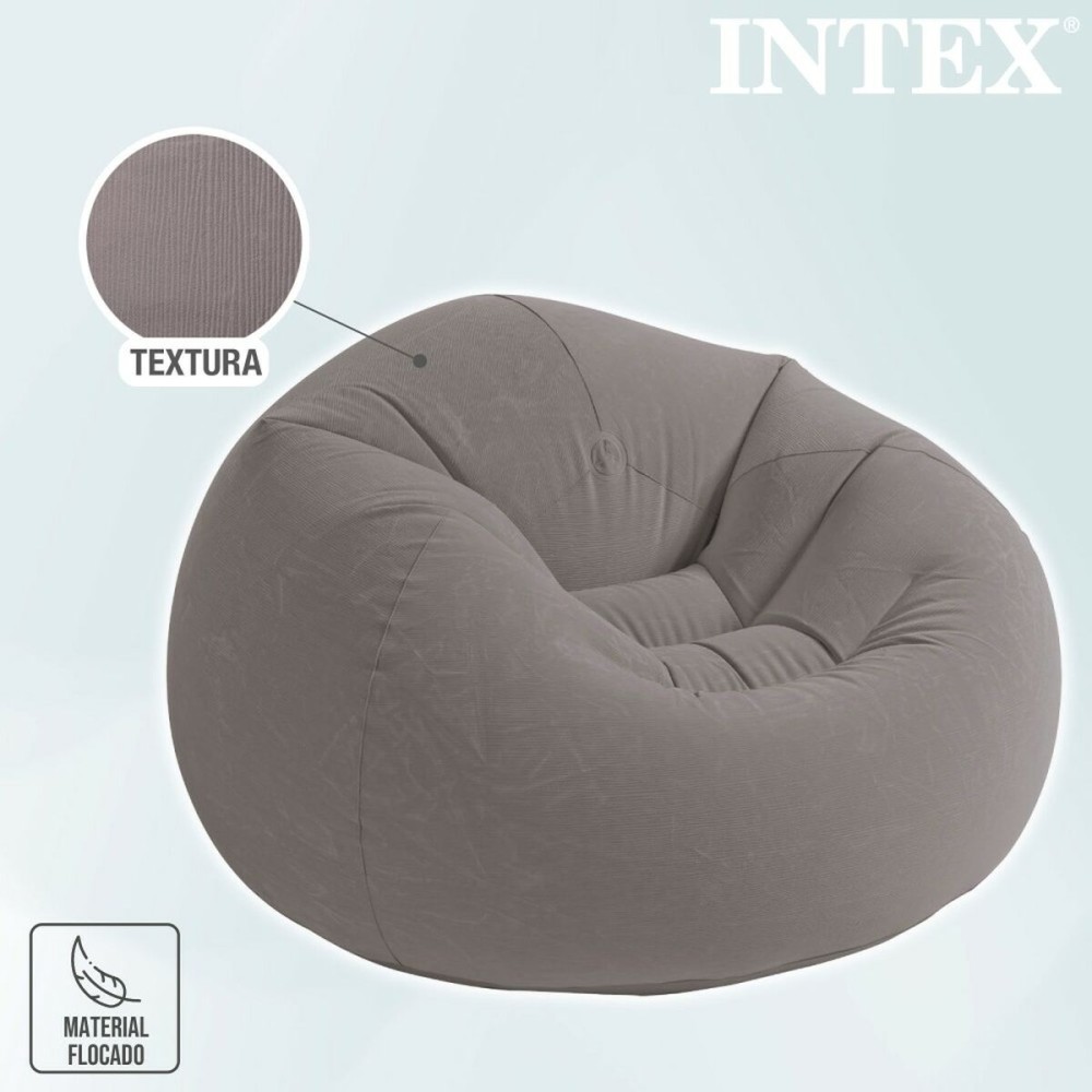 Aufblasbarer Sessel Intex Grau 107 x 69 x 104 cm 114 x 71 x 114 cm (6 Stück)