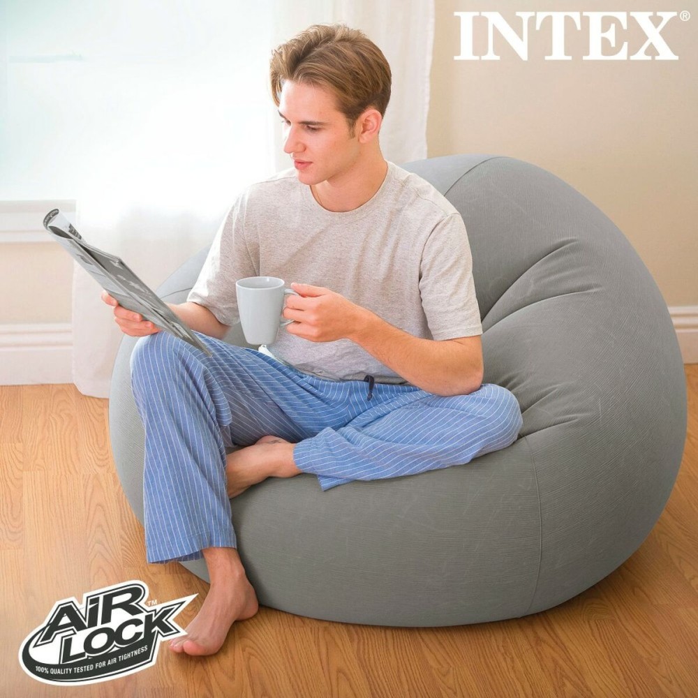 Aufblasbarer Sessel Intex Grau 107 x 69 x 104 cm 114 x 71 x 114 cm (6 Stück)