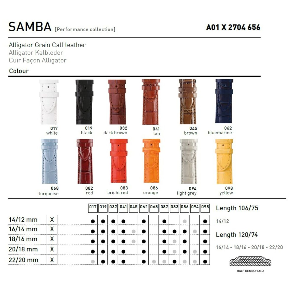 Uhrband Morellato A01X2704656171CR22 22 mm