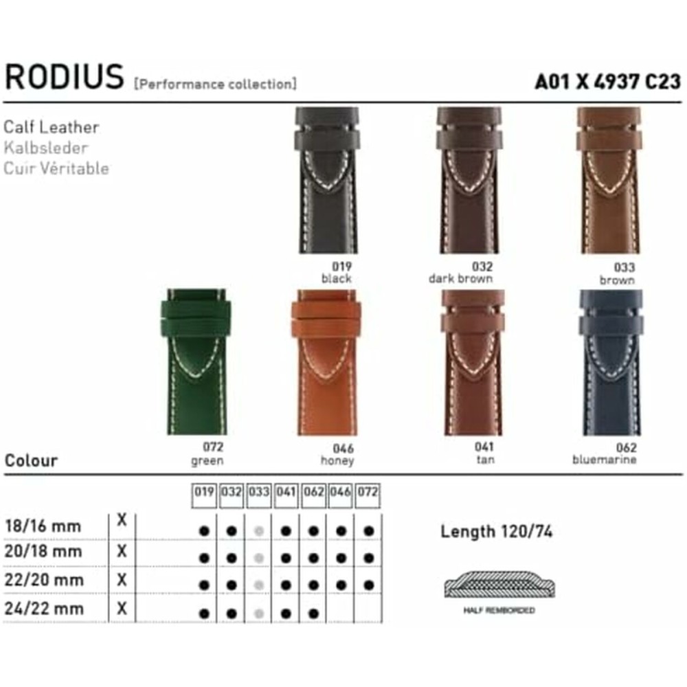 Watch Strap Morellato A01X4937C23019CR22 22 mm