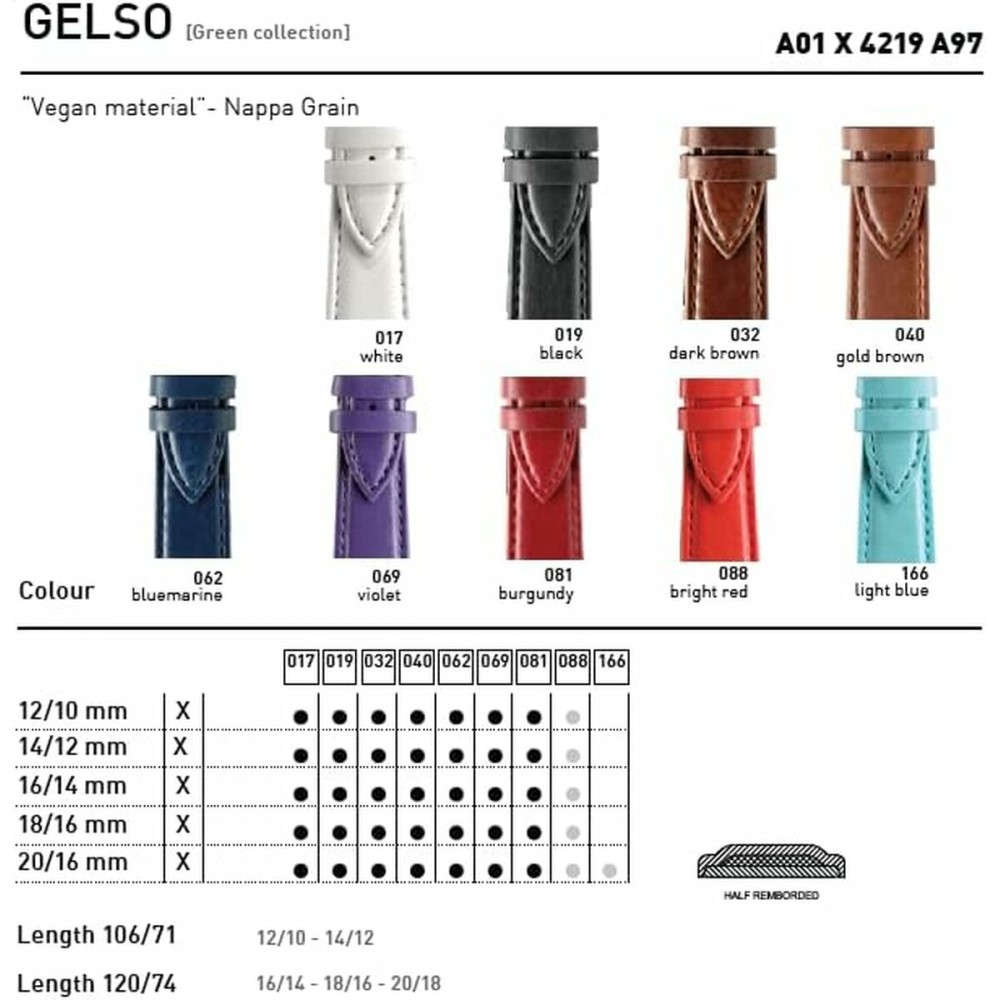 Uhrband Morellato A01X4219A97019CR18 18 mm
