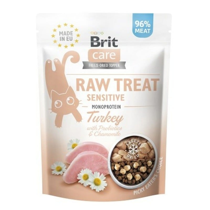 Collation pour Chat Brit Care Raw Treat Sensitive Dinde 40 g