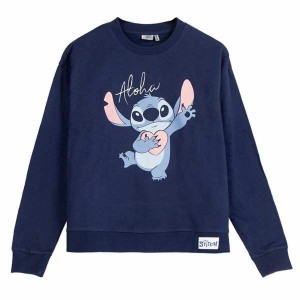 Damen Sweater ohne Kapuze Stitch Dunkelblau S