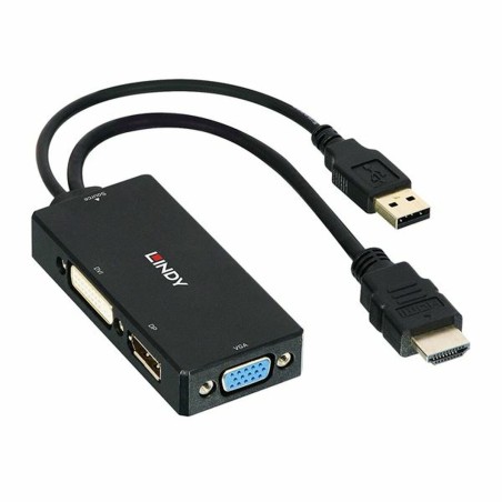 HDMI-zu-DisplayPort-Adapter LINDY 38182 Schwarz