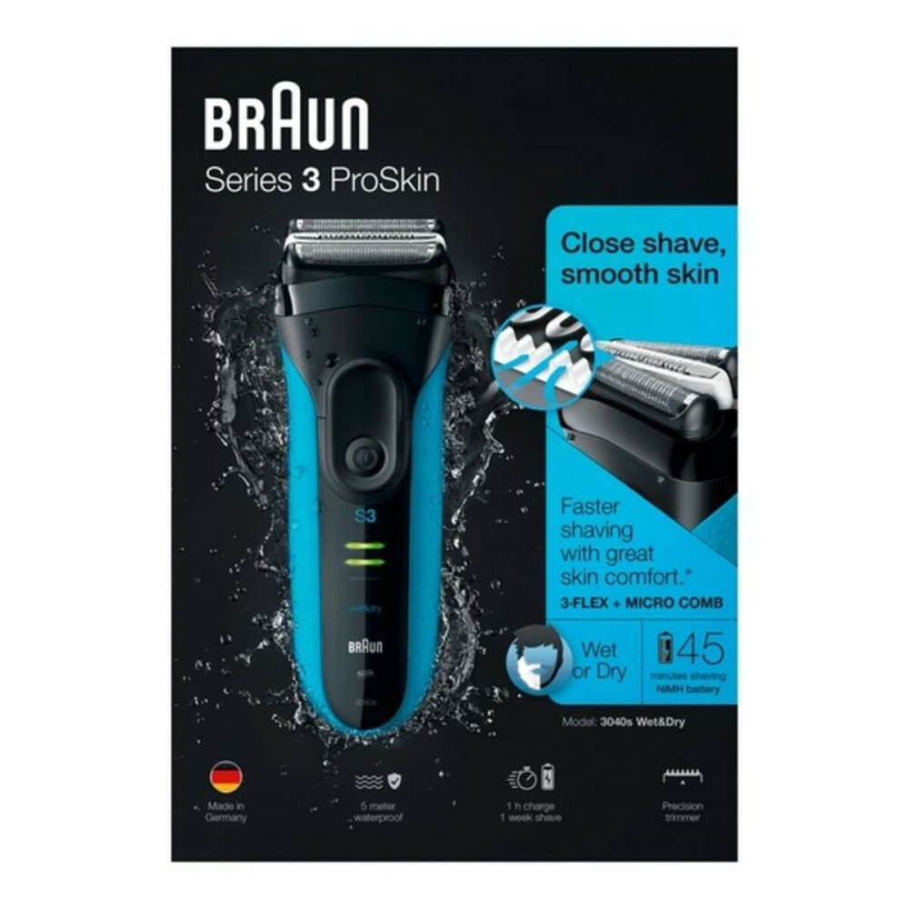 Rasoir electrique Braun 3040s Bleu