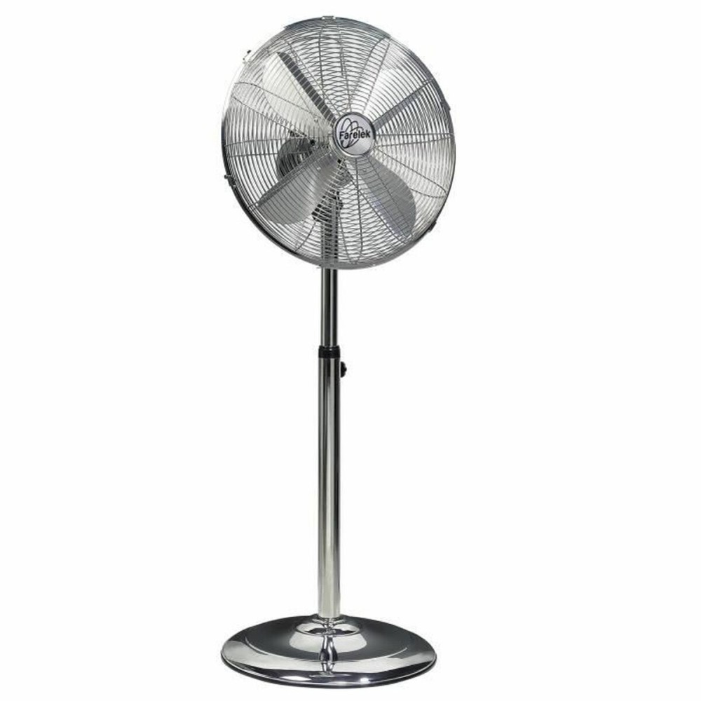 Freistehender Ventilator FARELEK Silberfarben Ø 40 cm Weiß