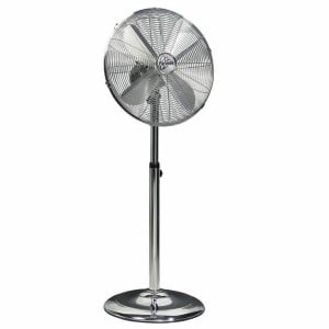 Freistehender Ventilator FARELEK Silberfarben Ø 40 cm Weiß