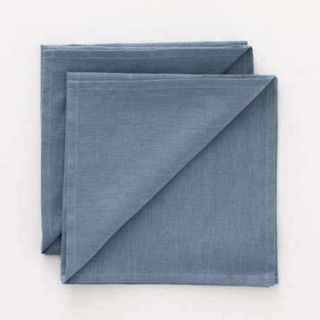 Napkins Belum Blue Multicolour Linen 50 x 50 cm 2 Units