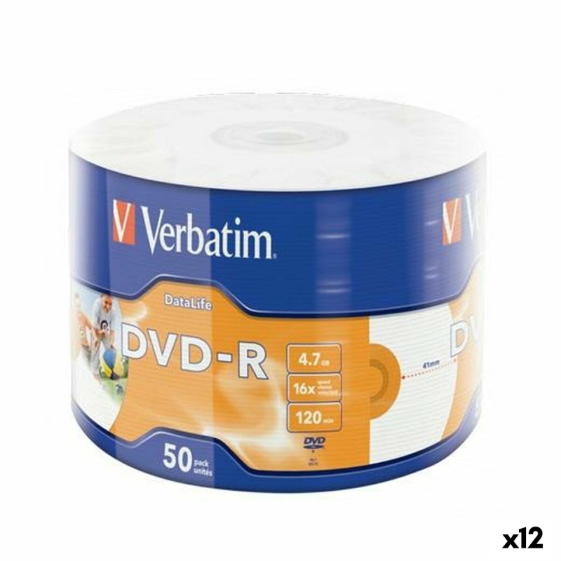 DVD-R Verbatim 4,7 GB 16x (12 Stück)