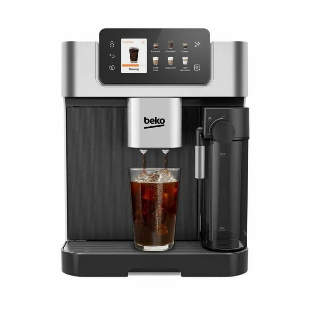 Superautomatische Kaffeemaschine BEKO CEG7348X Schwarz Grau Silberfarben