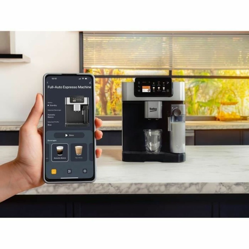 Superautomatische Kaffeemaschine BEKO CEG7348X Schwarz Grau Silberfarben