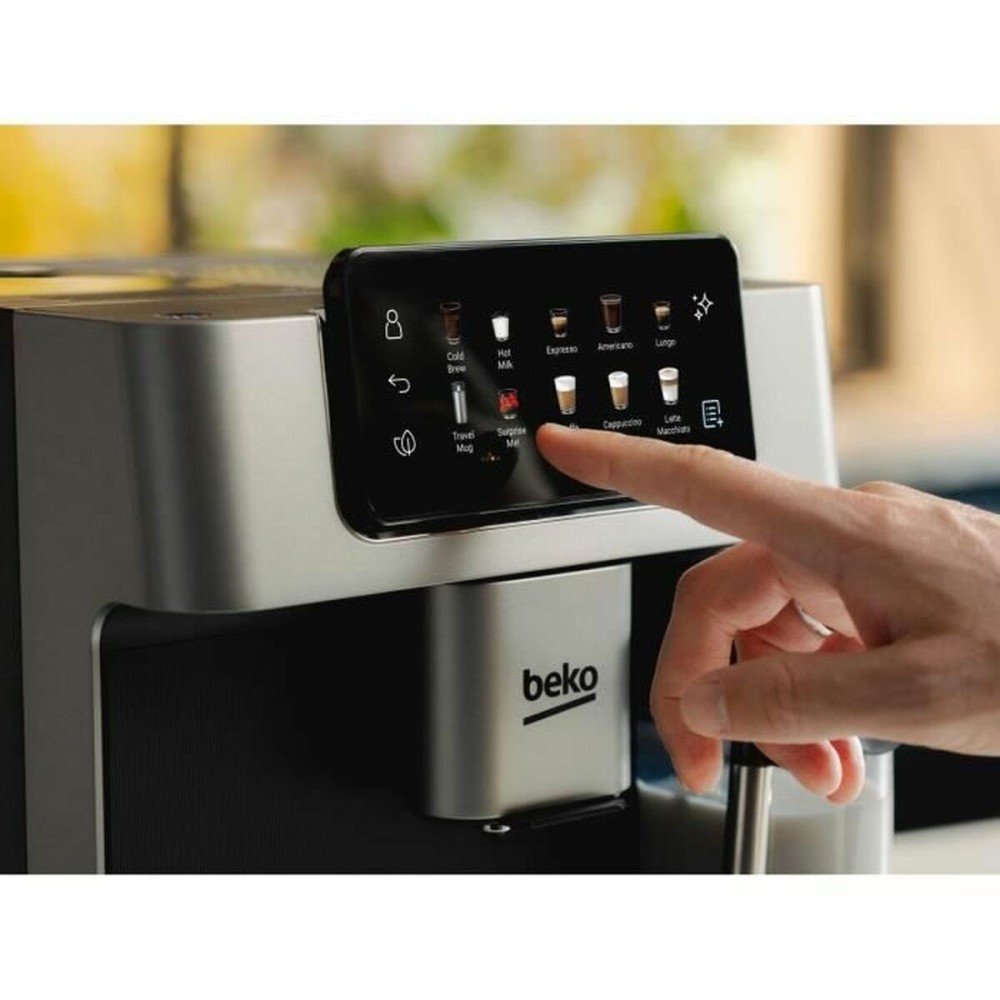 Superautomatische Kaffeemaschine BEKO CEG7348X Schwarz Grau Silberfarben
