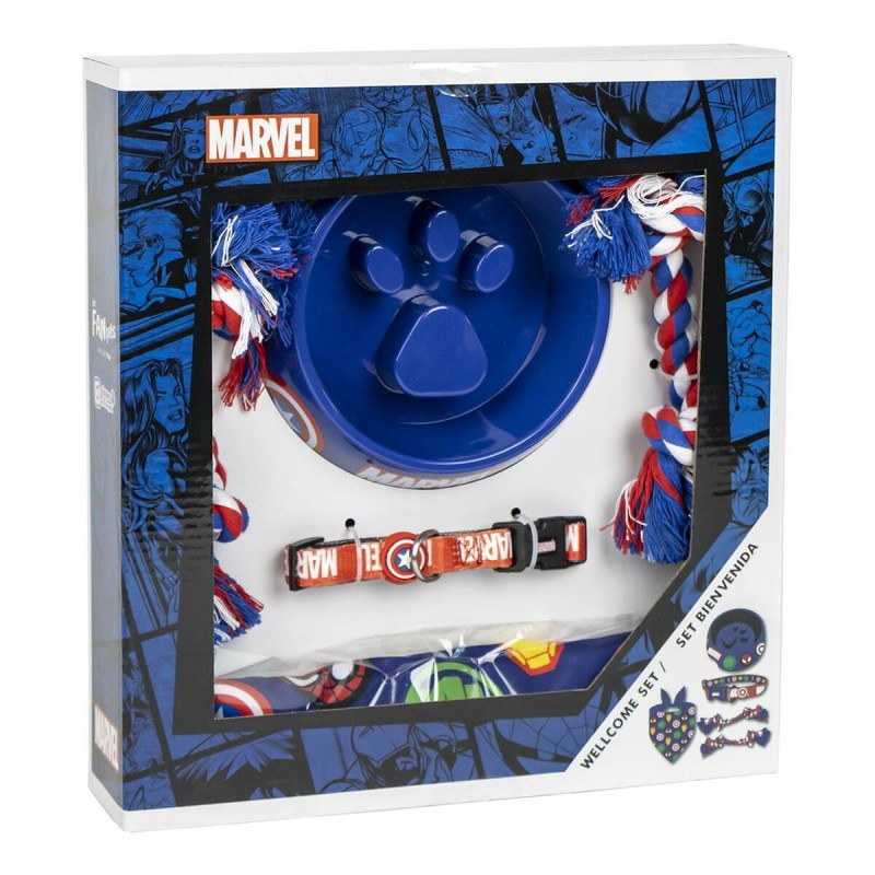 Willkommensgeschenkset für Hunde The Avengers Blau 5 Stücke