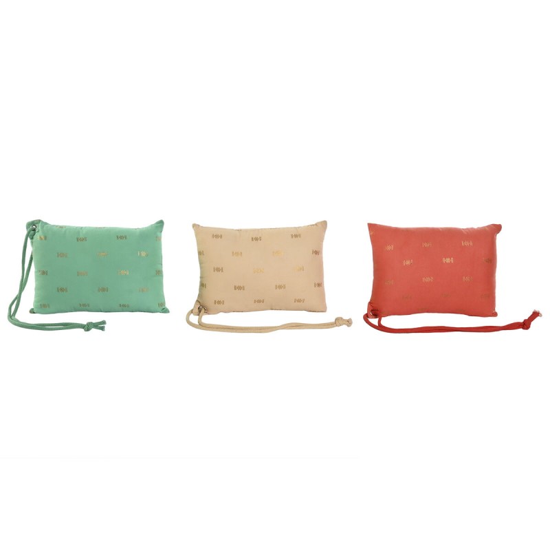 Cushion Home ESPRIT Green Beige Coral 30 x 10 x 20 cm (3 Units)