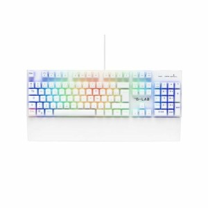 Clavier mécanique The G-Lab KEYZ RUBIDIUM Blanc Azerty Français