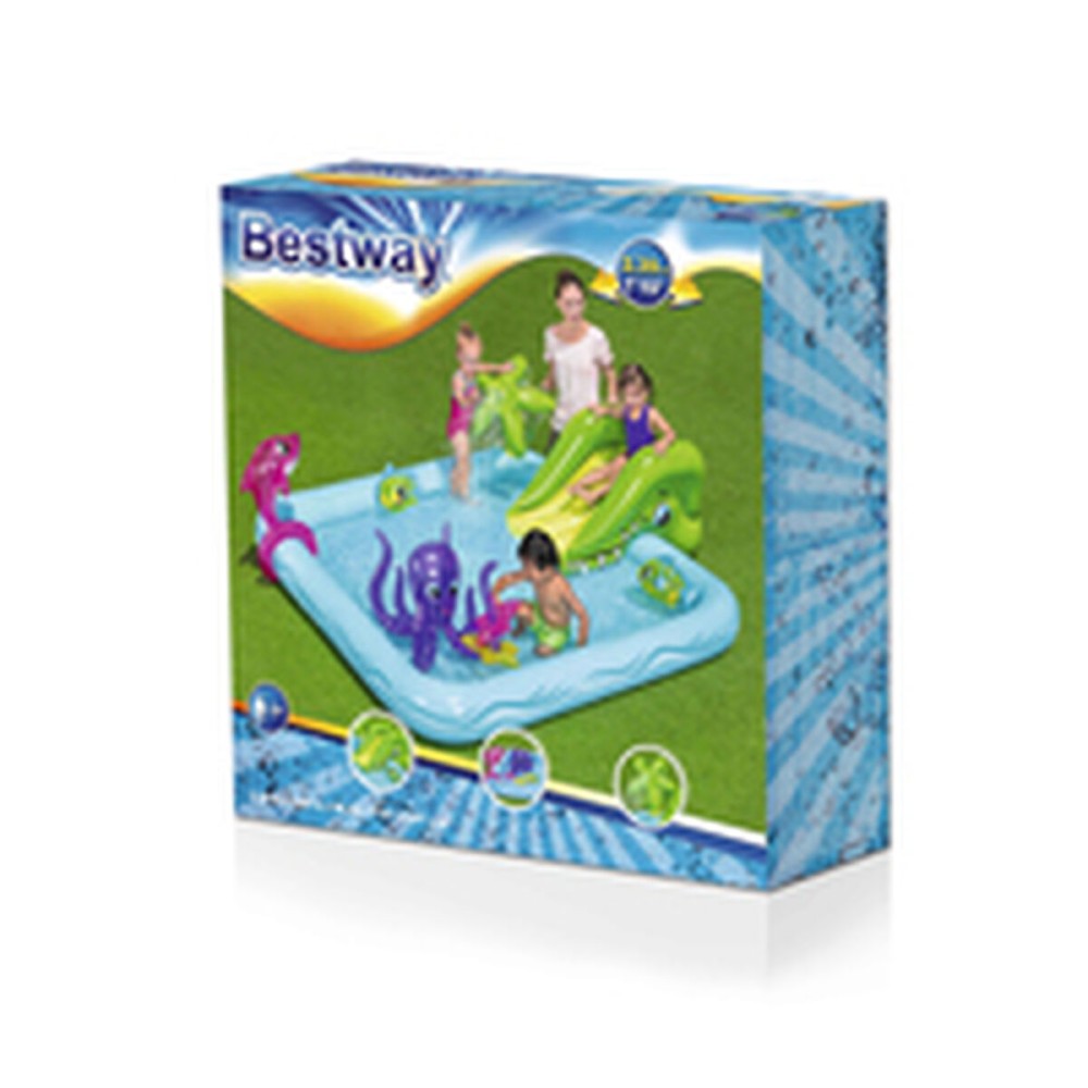 Bestway Piscine Gonflable Parc de Jeux Aquarium 239x206x86 cm +2 Ans Jardin 53052