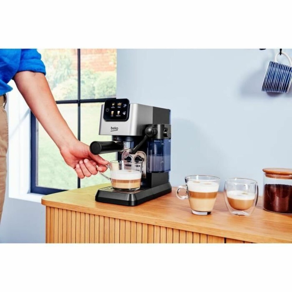 Kapsel-Kaffeemaschine BEKO CEP5304X Silberfarben 15 bar 1,1 L