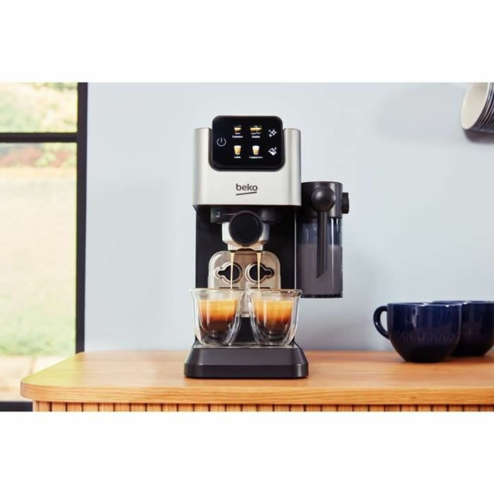 Kapsel-Kaffeemaschine BEKO CEP5304X Silberfarben 15 bar 1,1 L