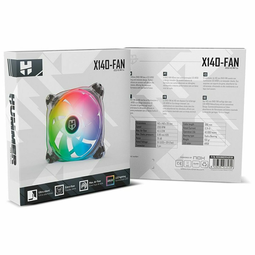 Ventillateur de cabine Nox-Xtreme X140-FAN (1 Unité)