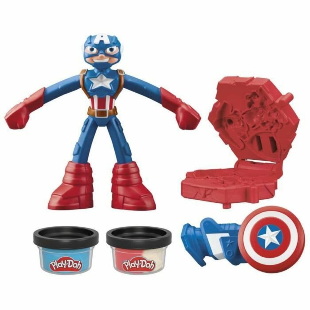 Knetspiel Play-Doh Capitán América Set Stamper Shield Bunt