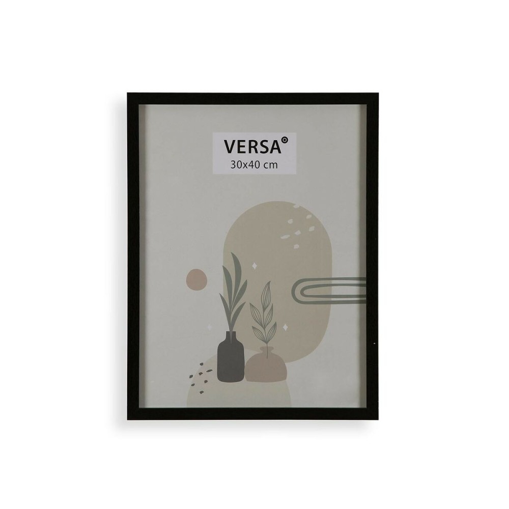 Photo frame Versa Black MDF Wood Vintage