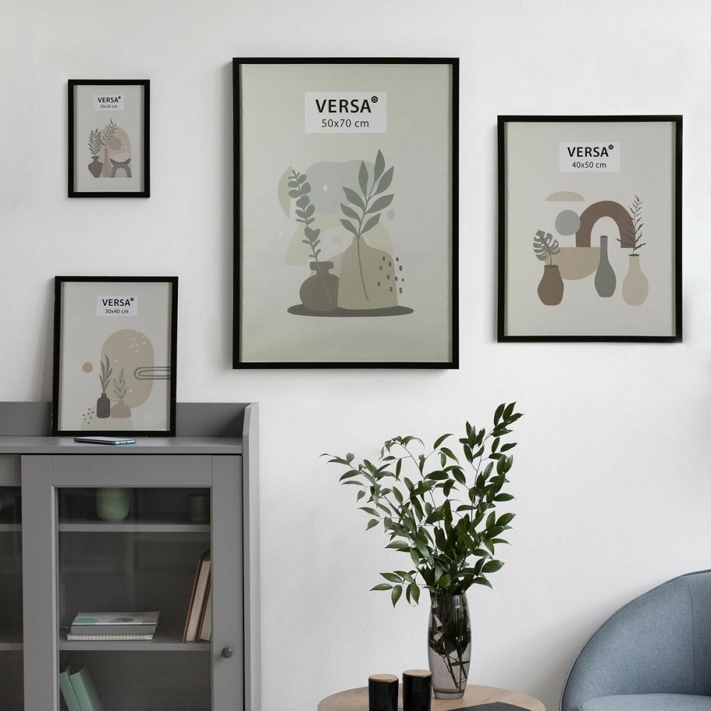 Photo frame Versa Black MDF Wood Vintage