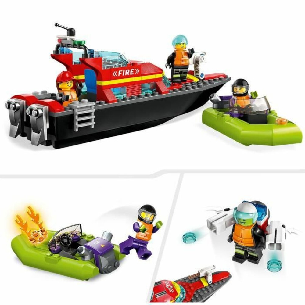 Set de construction Lego City 60373 The firefighters' rescue boat Multicouleur 144 Pièces