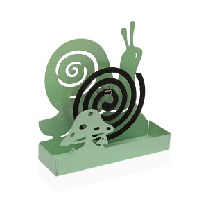 Halterung für Mückenspiralen Versa grün Metall 5 x 17 x 17 cm Schnecke