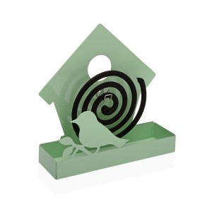 Halterung für Mückenspiralen Versa grün Metall 5 x 17 x 17 cm Vogel