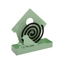 Halterung für Mückenspiralen Versa grün Metall 5 x 17 x 17 cm Vogel