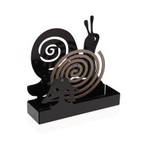 Halterung für Mückenspiralen Versa Schwarz Metall 5 x 17 x 17 cm Schnecke