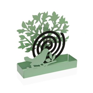 Halterung für Mückenspiralen Versa grün Metall 5 x 17 x 17 cm Baum