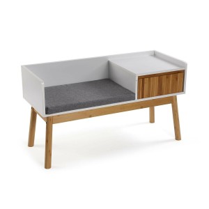 Schuhlöffel Versa Bambus Textil Holz MDF 40 x 55 x 100 cm