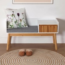 Schuhlöffel Versa Bambus Textil Holz MDF 40 x 55 x 100 cm