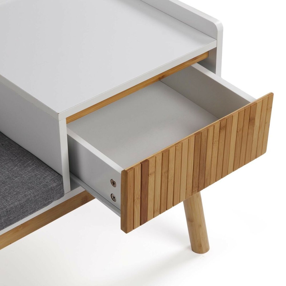 Schuhlöffel Versa Bambus Textil Holz MDF 40 x 55 x 100 cm