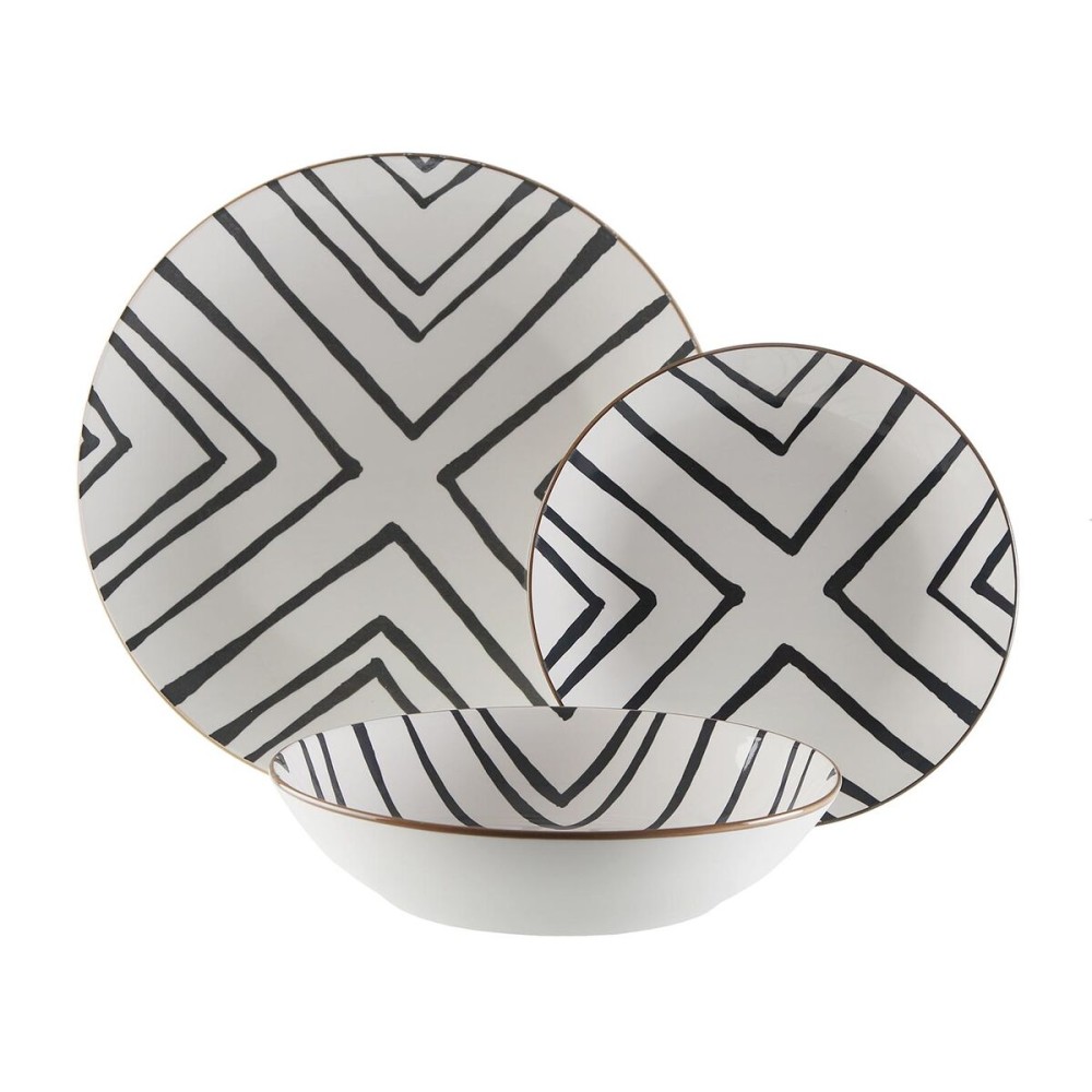 Tableware Versa Grey Porcelain 18 Pieces