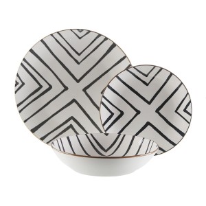 Tableware Versa Grey Porcelain 18 Pieces