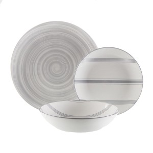 Geschirr Versa VORTEX Grau Porzellan 18 Stücke