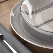 Tableware Versa VORTEX Grey Porcelain 18 Pieces