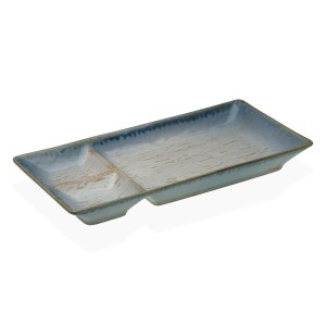 Tablett für Snacks Versa Blau 11,5 x 2,7 x 25 cm Sushi