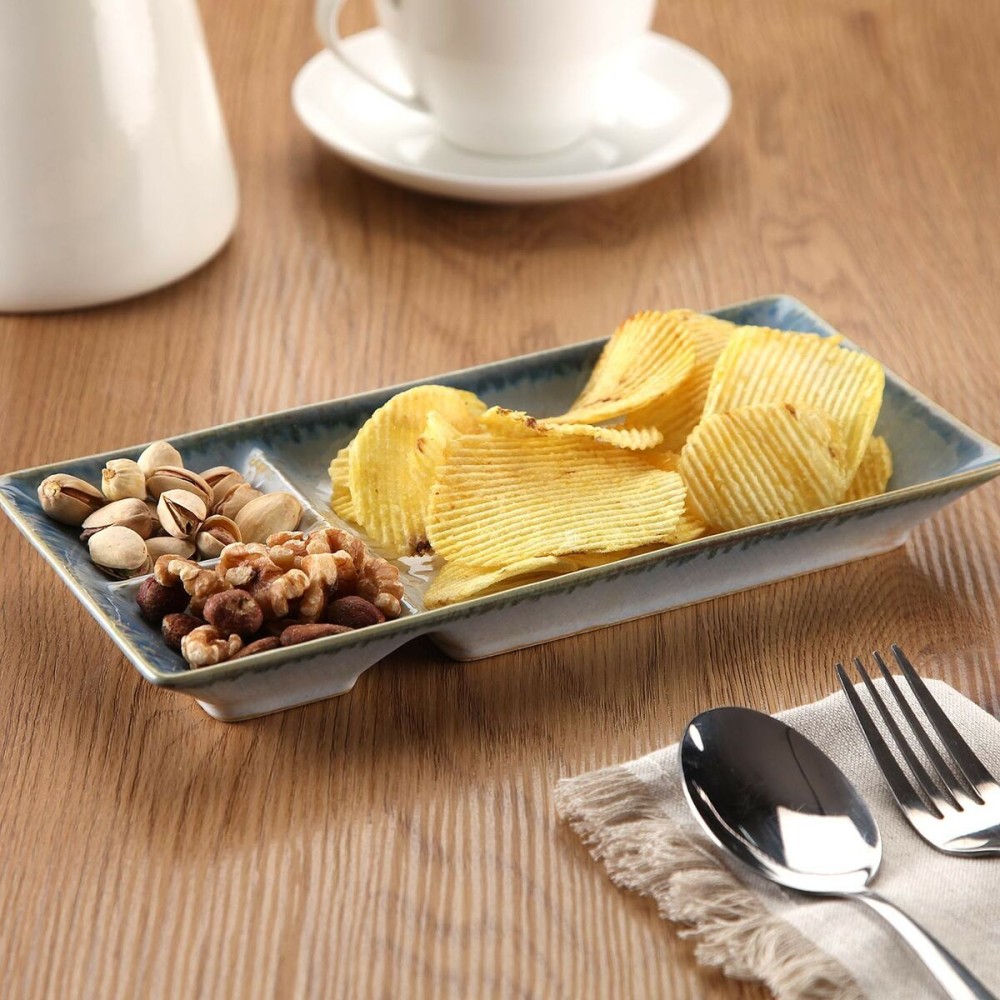 Tablett für Snacks Versa Blau 11,5 x 2,7 x 25 cm Sushi