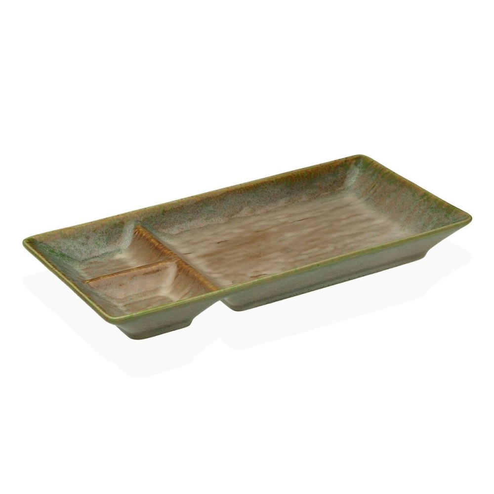 Tablett für Snacks Versa grün 11,5 x 2,7 x 25 cm Sushi