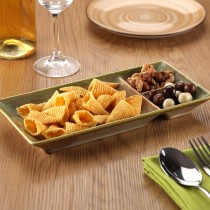 Tablett für Snacks Versa grün 11,5 x 2,7 x 25 cm Sushi