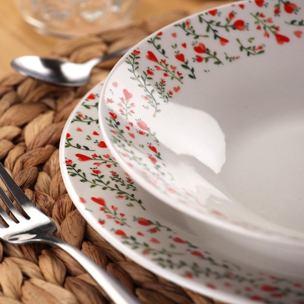 Tableware Versa Porcelain Hearts 18 Pieces